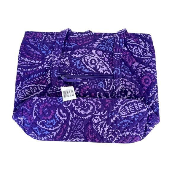 Vera Bradley Paisley Amethyst Vera Tote Bag - Picture 8 of 9